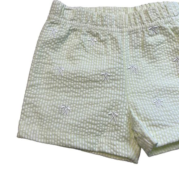 Starting Out Pale Green & White Pinstriped Hat & Shorts w/ Golf Club Decals NWOT - Picture 2 of 4